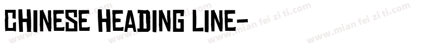 Chinese heading line字体转换